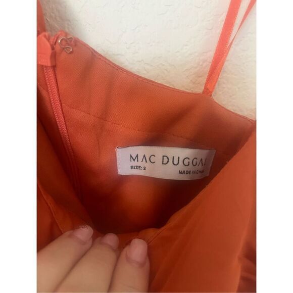 Mac Duggal ONE SLEEVE CUT OUT ASYMMETRICAL RUFFLED GOWN NEW - Picture 8 of 9